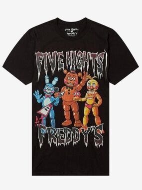 Hot Topic Black Five Nights at Freddy's Graphic Tee